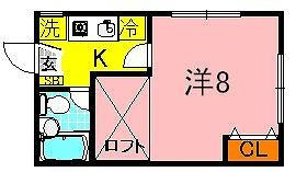 【間取り】 | パレスちとせ | 1K