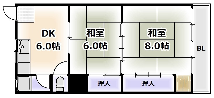 マンション千代田の間取り