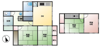 【間取り】 | 井栗2丁目　売家