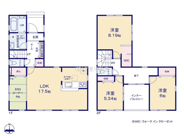 《仲介手数料無料》西区大字島根830新築一戸建てリーブルガーデンの間取り