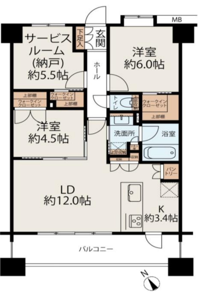 プロスタイル横浜馬車道【仲介手数料無料】ペット可♪の間取り
