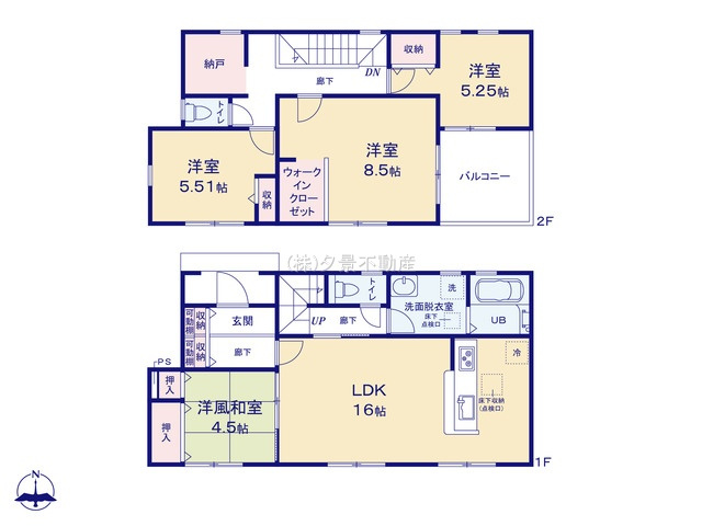 《仲介手数料無料》西区大字島根830新築一戸建てリーブルガーデンの間取り