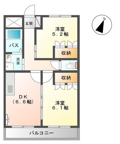 フィオーレツカサⅡの間取り