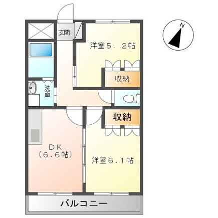 フィオーレツカサⅡの間取り