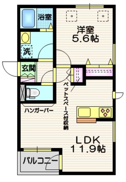 Ｔｅｒｒａｃｅ・Ｍの間取り|☆開放感のある綺麗な間取り☆