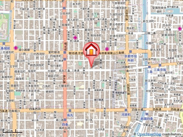 ライオンズマンション京都三条の地図