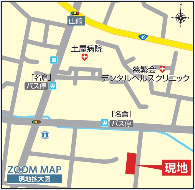 新築戸建・建売　郡山市名倉　BLOOMING GARDEN　全4棟の地図