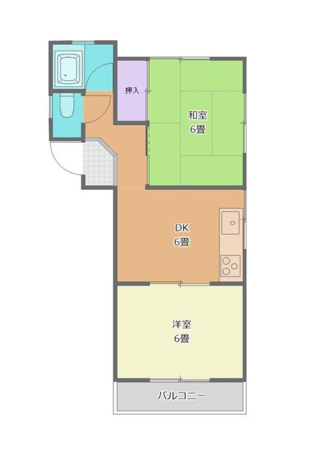 和歌山市六十谷　一棟マンションの間取り