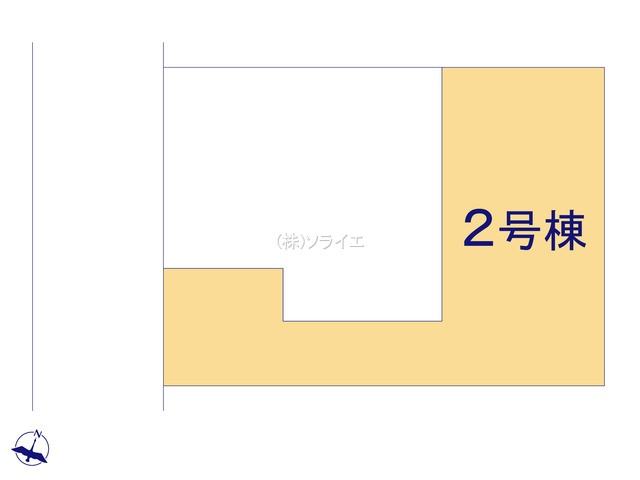 川越市砂新田全２棟2号棟　リガーレ　新築戸建　の区画図