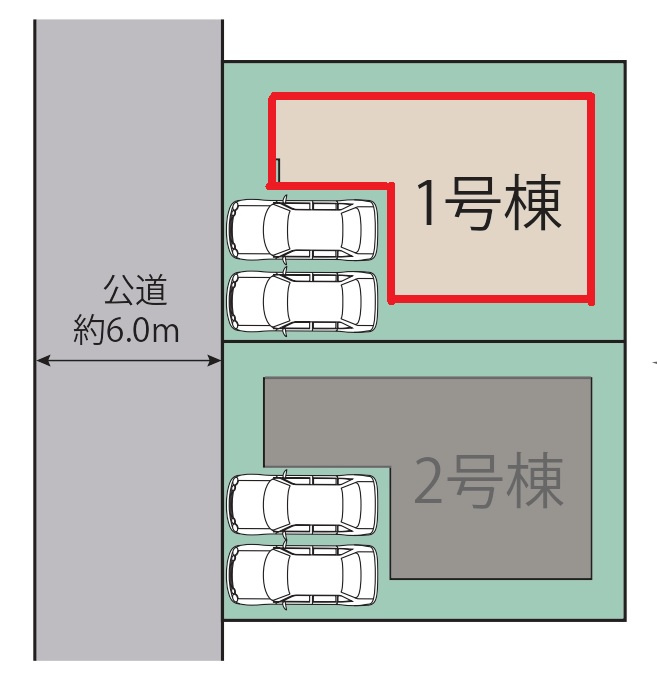 ブルーミングガーデンみよし市三好丘桜3丁目　全2棟　新築戸建の区画図