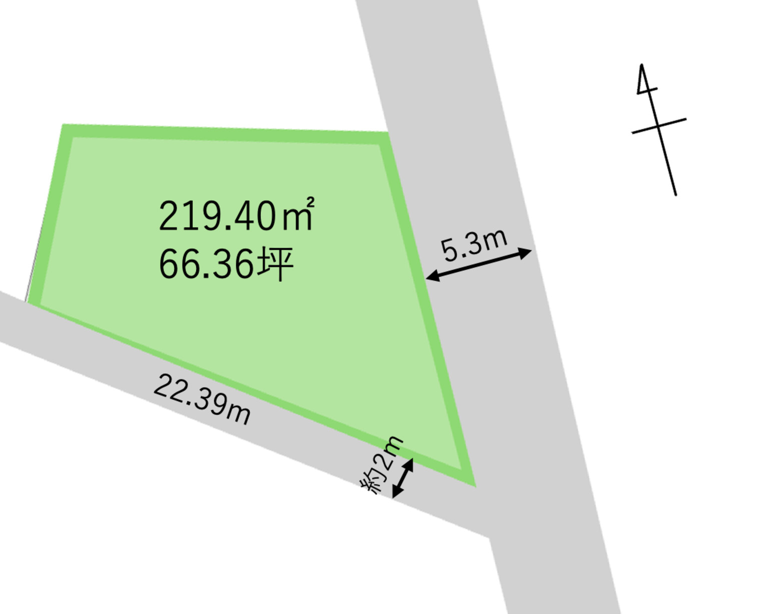 熊谷市石原３丁目　建築条件無し売地