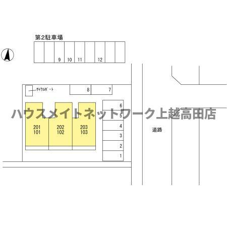 パークハウスＵの区画図|配置図