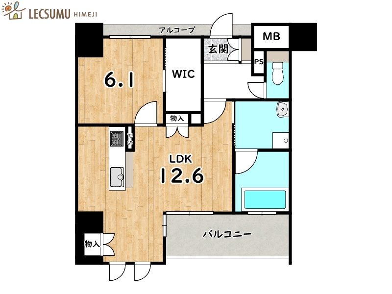 プレサンスネオ姫路の間取り