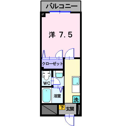 ビューハイツ吉備路の間取り