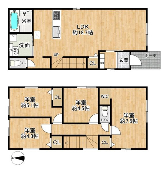【間取り】 | 垂水区清水通　1期1棟　新築戸建