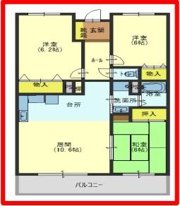 サンライズマンション岩出の間取り