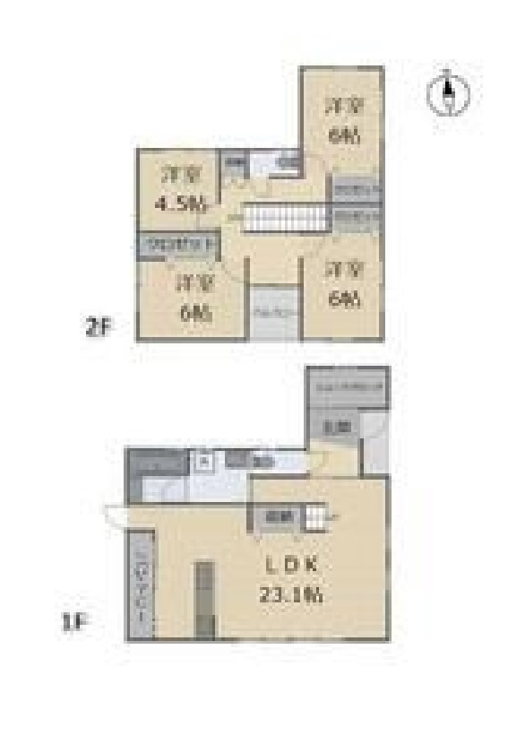 売戸建て　栃木市城内町の間取り