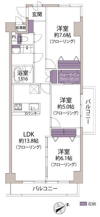 ◆リフォーム済み◆戸塚町 中古マンション 3880万円の間取り
