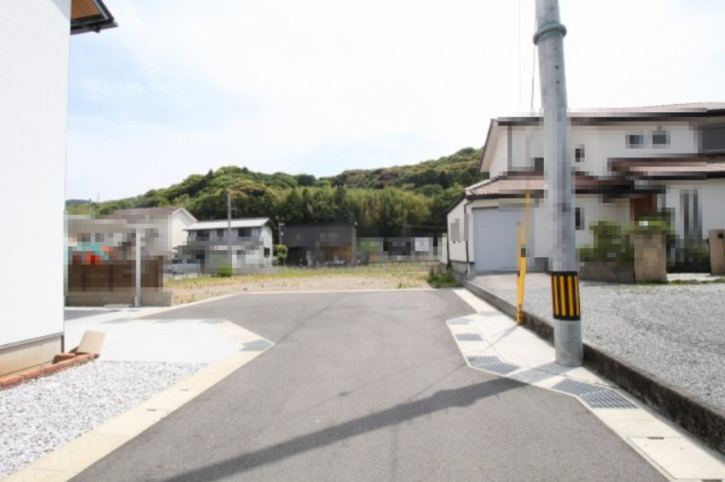 F-TOWN朝倉甲Ⅱ　D号地の前面道路含む現地写真