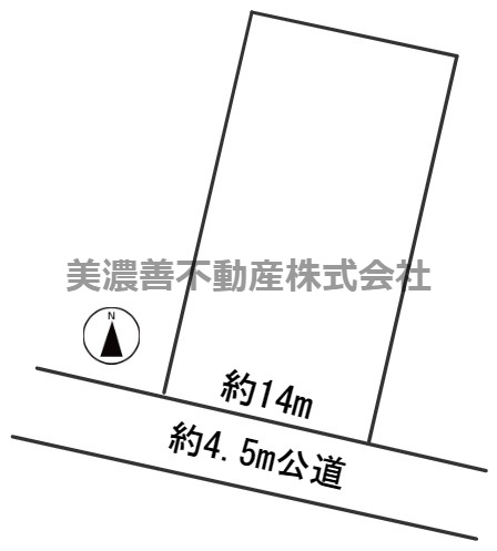 ５８６３３　岐阜市琴塚土地の区画図