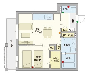(シニア限定)Calme　westの間取り|シニアに優しい充実した設備