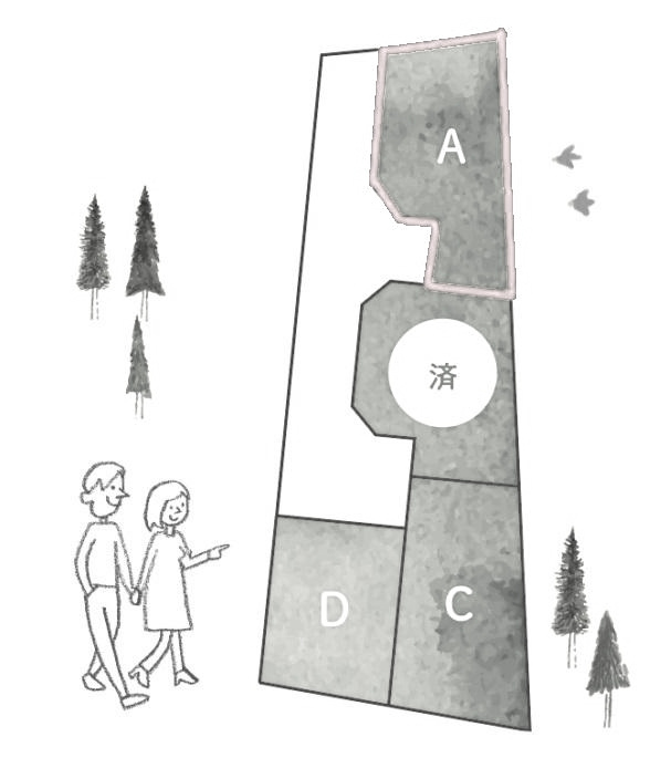 高知市朝倉甲-C号地・建築条件付き-売土地の区画図