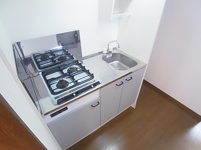 神戸市長田区大谷町３丁目の賃貸マンションのキッチン|システムキッチン（ガス２口）