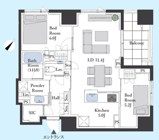 【間取り】 | プラウド恵比寿南