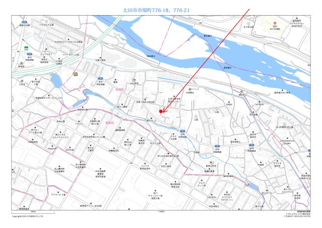 太田市市場町　中古住宅の地図|中域