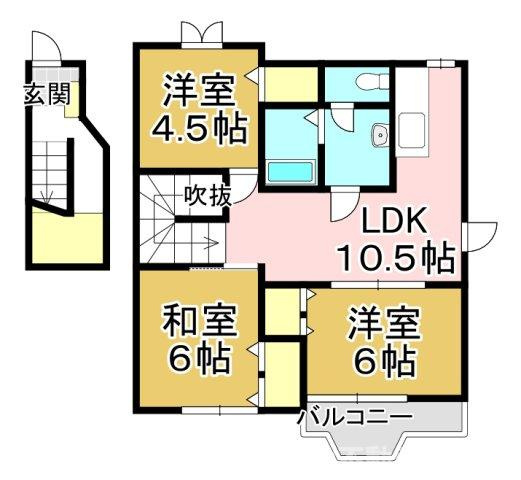 グラン・ソレイユＢの間取り