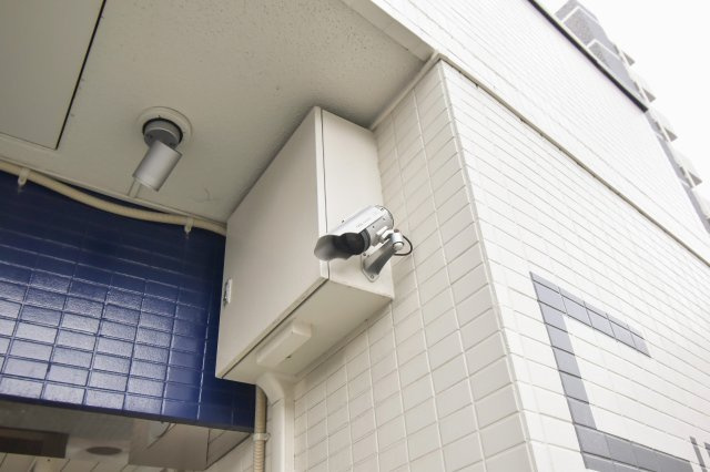 Ｃｉｅｌ　Ｂｌｅｕ並木のエントランス|防犯カメラ