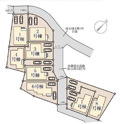 【区画図】 | 南城市知念久原（全8棟）ラスト8号棟 | 8号棟　