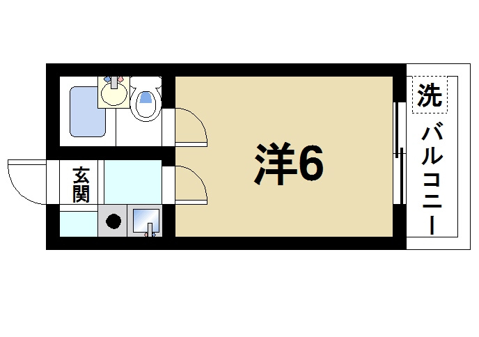 コーポ諏訪西大寺の間取り|使いやすい間取りです