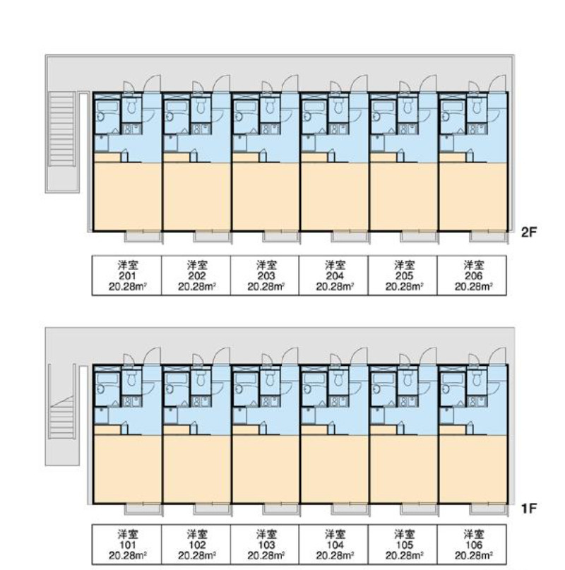 名古屋市西区歌里町　収益アパート　１Ｋ＋ロフト×12戸の間取り
