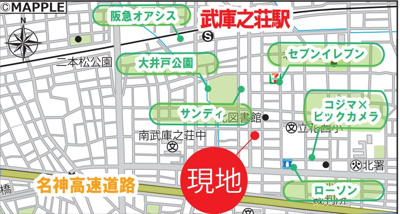 【地図】 | RC造4階建　武庫之荘の一棟マンション　角地！