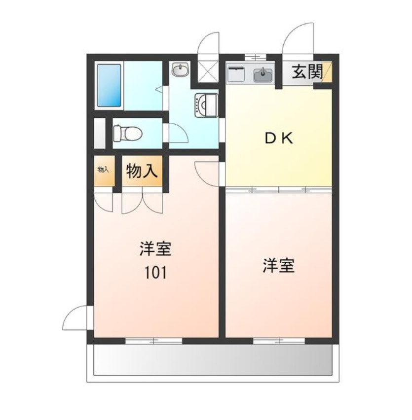 名古屋市南区柴町　収益アパート　二路線二駅利用可能　の間取り