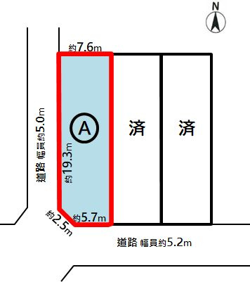分譲地　豊川市本野町西浦21番1　区画A