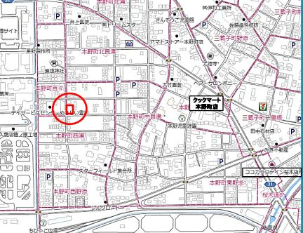 分譲地　豊川市本野町西浦21番3　区画Bの地図