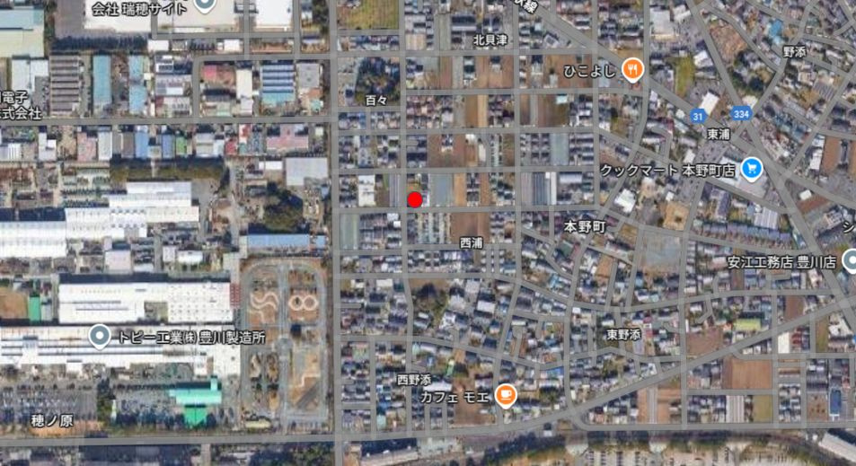 分譲地　豊川市本野町西浦21番3　区画Bの地図