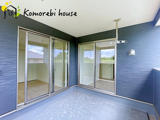 川島町伊草　第2　新築一戸建て　クレイドルガーデン　04のバルコニー|バルコニー付きです