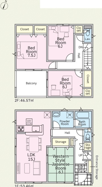 川島町伊草　第2　新築一戸建て　クレイドルガーデン　04の間取り|川島町伊草第2　04、4LDK、土地面積171.84m2、建物面積100.03m2