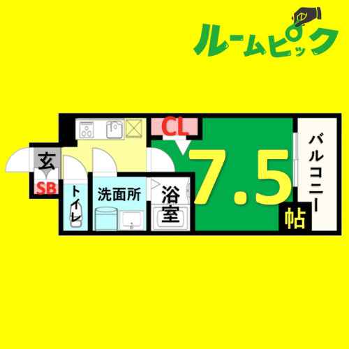 プレサンス桜通ザ・タイムズ　名古屋市賃貸　仲介手数料無料の間取り