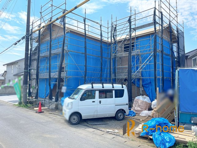 守谷市本町9期　新築戸建て　1号棟の外観|2025年8月完成予定！近隣の同仕様完成物件をご見学いただけます♪