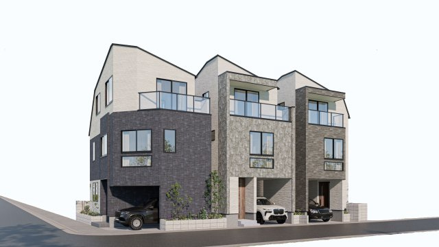 西東京市下保谷1丁目　南道路の新築分譲住宅全3棟の完成予想図|完成予想図