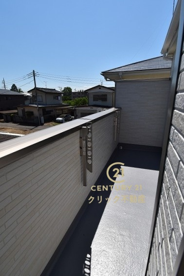 ハートフルタウン 　水戸市大塚町　3期　Aのバルコニー|お部屋から出られるバルコニーです。ちょっと気分転換に外の景色を眺めて深呼吸もいいですね。晴れた日にお洗濯物やお布団を一気に干すのも気持ちがいい♪