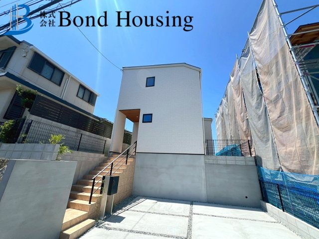 明石海峡大橋望めます　高丸5丁目　新築1区画の前面道路含む現地写真