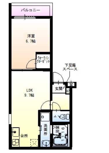 フジパレス弥刀駅東の間取り
