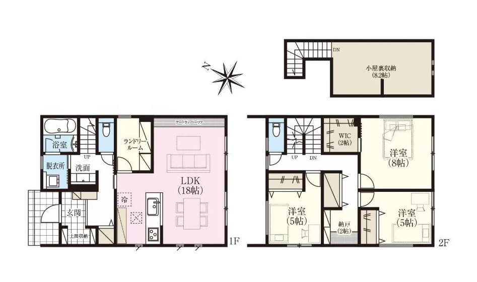 取手市青柳　新築戸建　８号棟の間取り