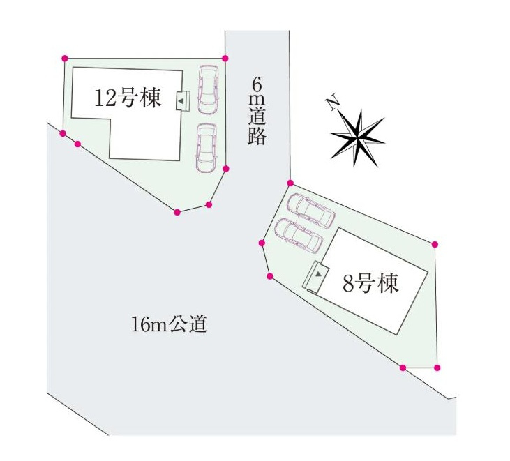 取手市青柳　新築戸建　８号棟の区画図