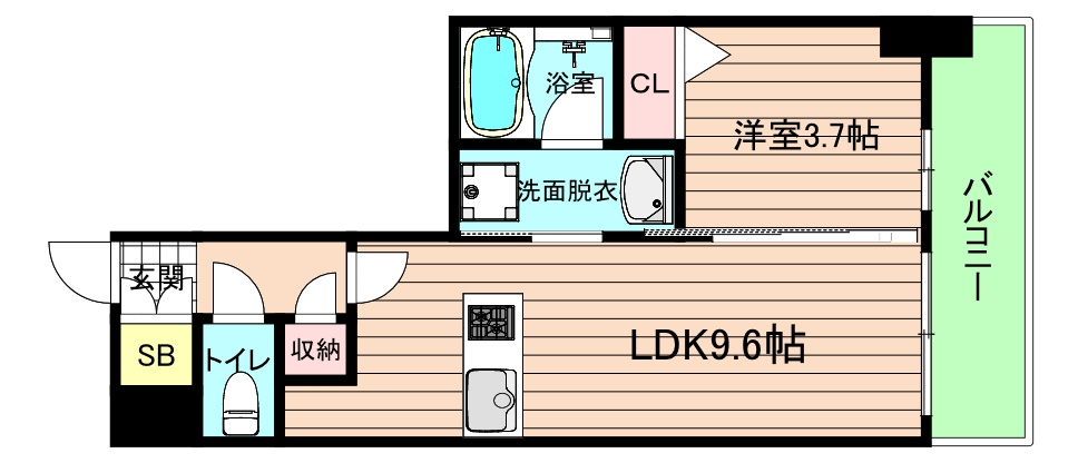 大阪市都島区片町１丁目の賃貸マンションの間取り